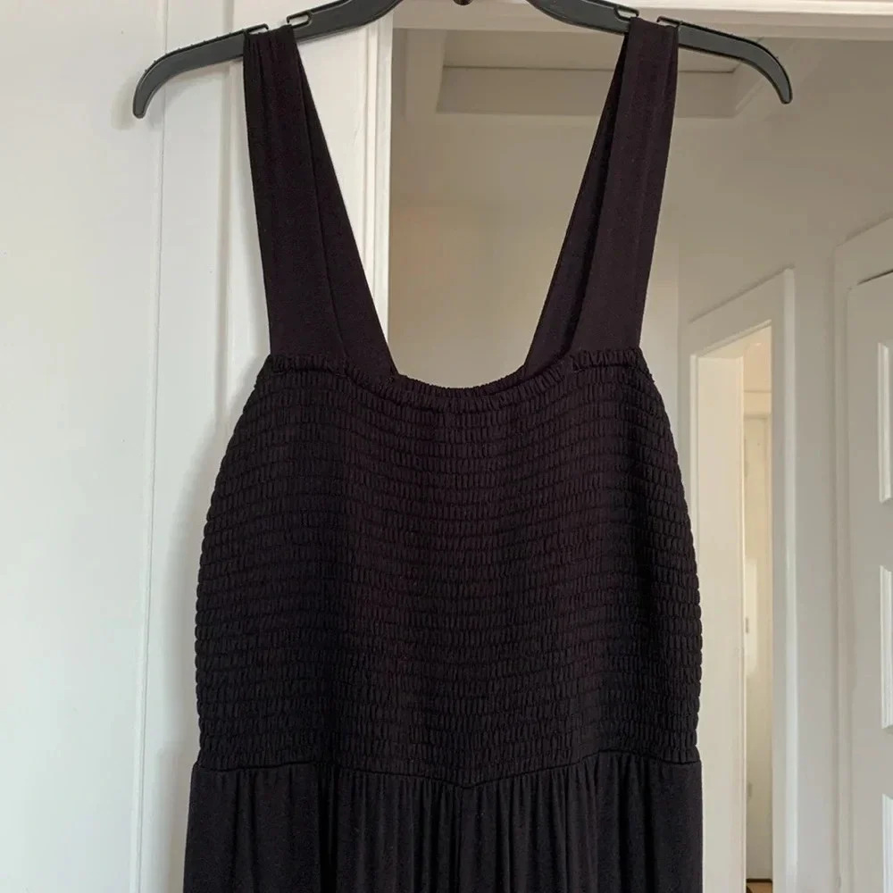 Loft Black Wide-Leg Jumpsuit, size Medium, pre-owned - Picture 2 of 5